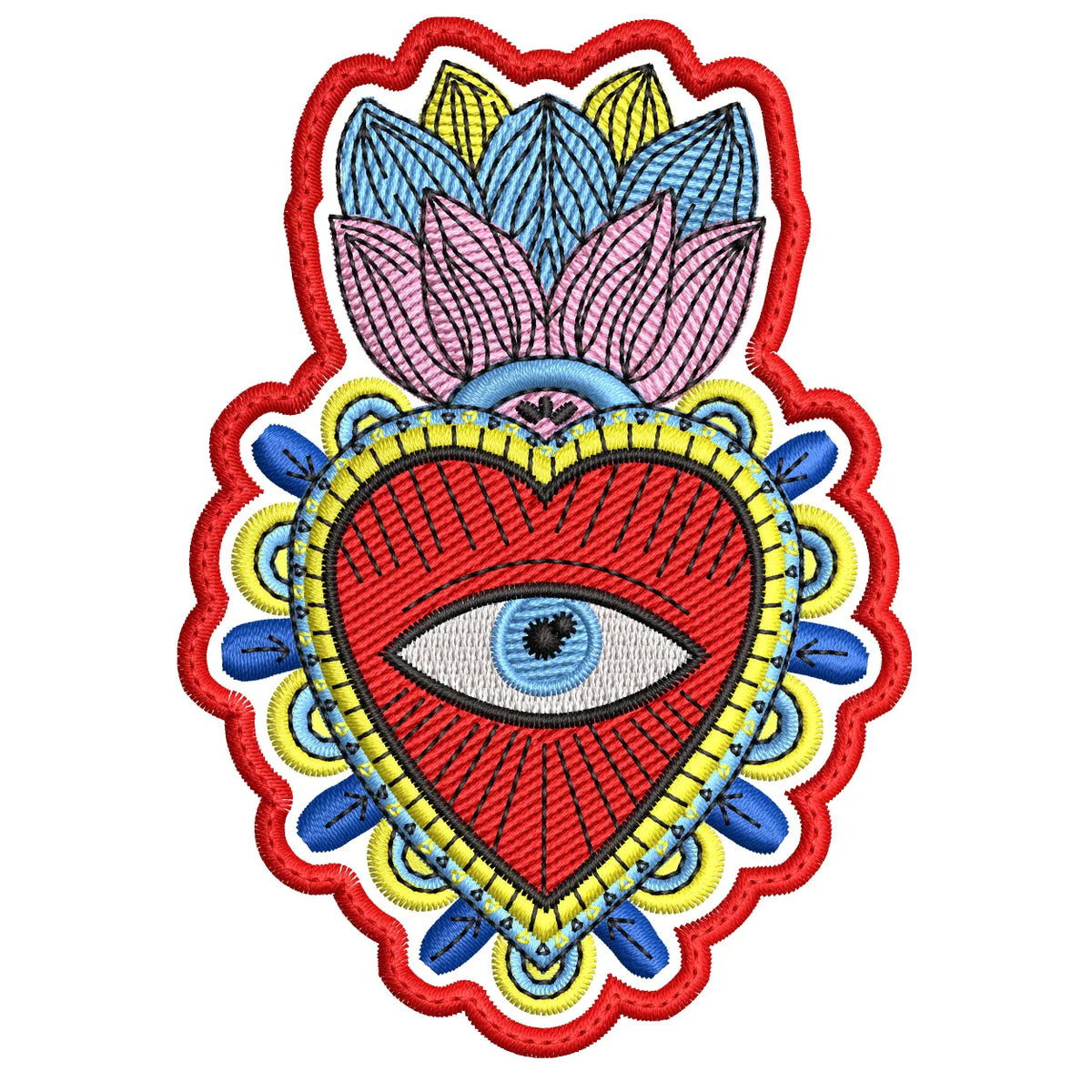 Parche Bordado CORAZON MEXICANO