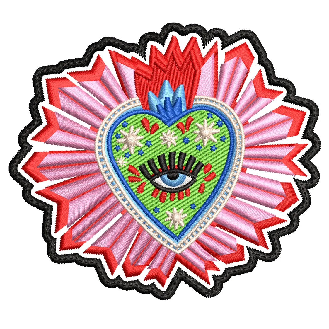 Parche Bordado CORAZON MEXICANO