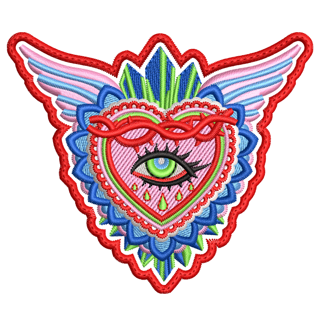 Parche Bordado CORAZON MEXICANO