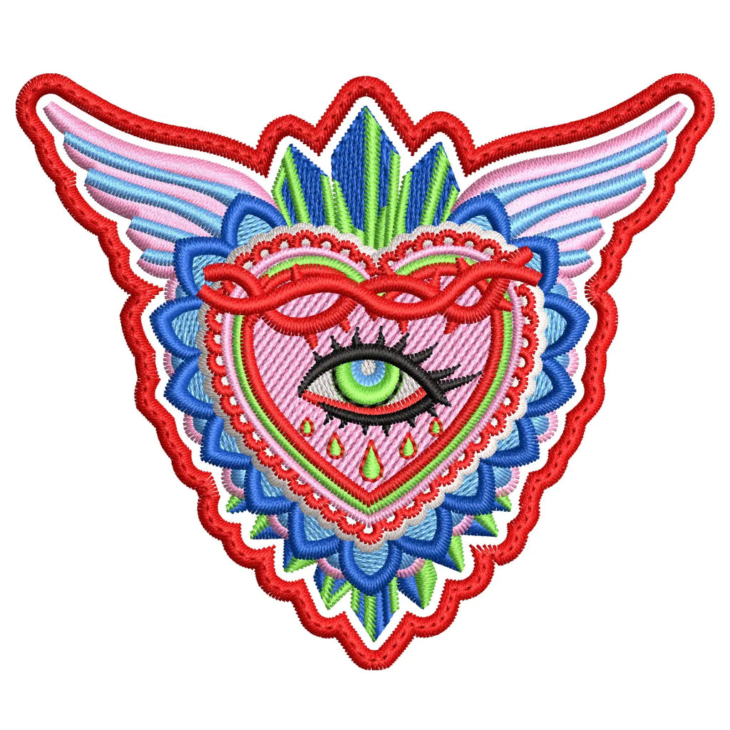 Parche Bordado CORAZON MEXICANO
