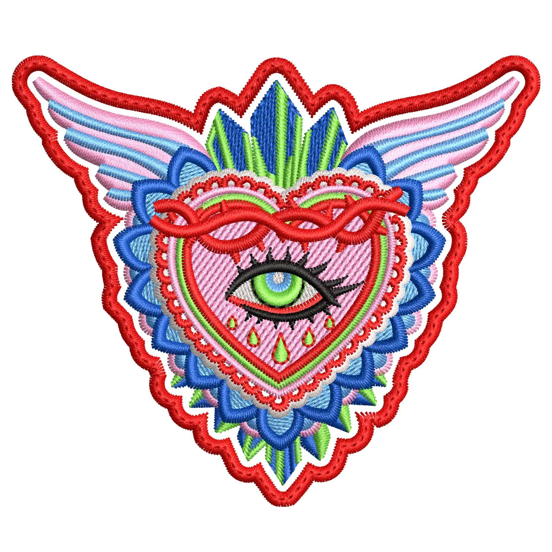 Parche Bordado CORAZON MEXICANO