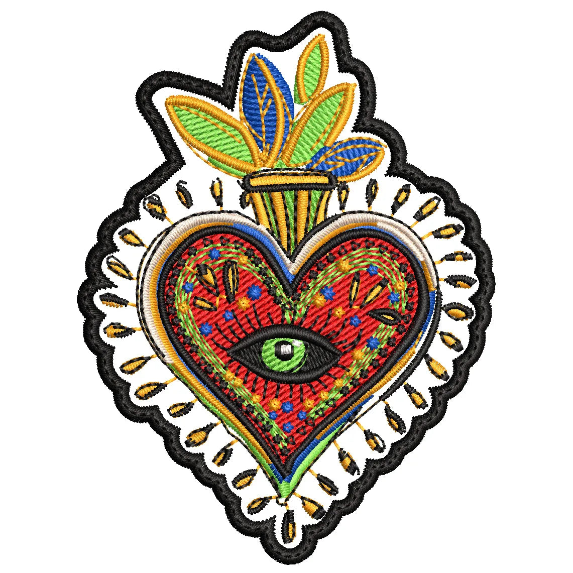 Parche Bordado CORAZON MEXICANO
