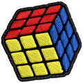 Parche Bordado Mini CUBO RUBIK