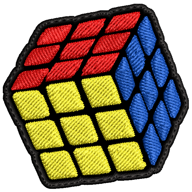 Parche Bordado Mini CUBO RUBIK