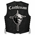 Chaleco de piel original más espaldera bordada CANDLEMASS