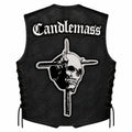 Chaleco de piel original más espaldera bordada CANDLEMASS Doom Metal