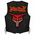 Chaleco de piel original más espaldera bordada JUDAS PRIEST