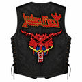 Chaleco de piel original más espaldera bordada JUDAS PRIEST Heavy Metal