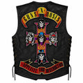 Chaleco de piel original más espaldera bordada GUNS N ROSES