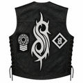 Chaleco de piel original más espaldera bordada SLIPKNOT