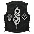 Chaleco de piel original más espaldera bordada SLIPKNOT B Death Metal