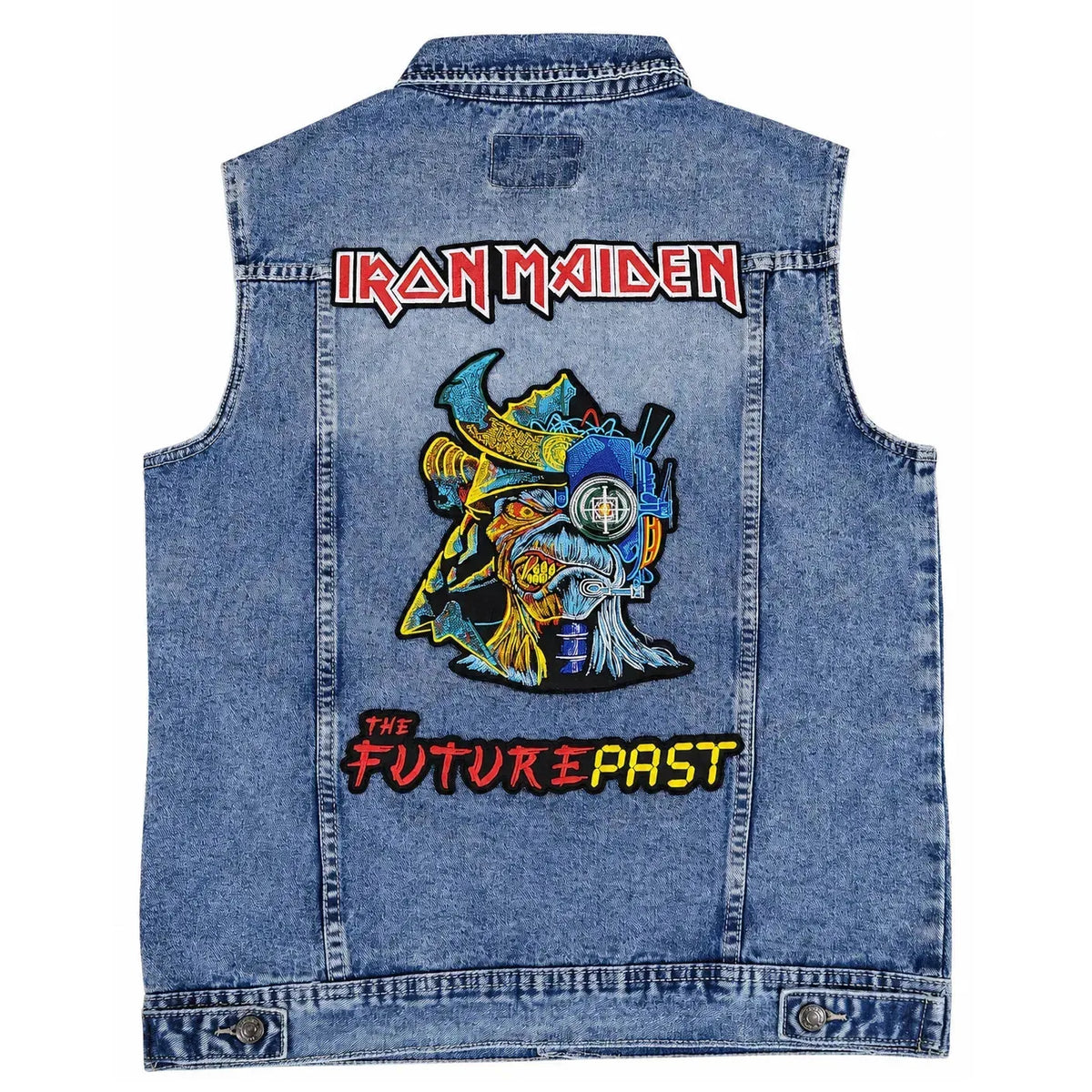 Chaleco de Mezclilla más Espaldera IRON MAIDEN Heavy Metal