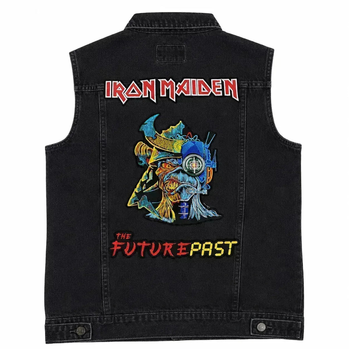 Chaleco de Mezclilla más Espaldera IRON MAIDEN Heavy Metal