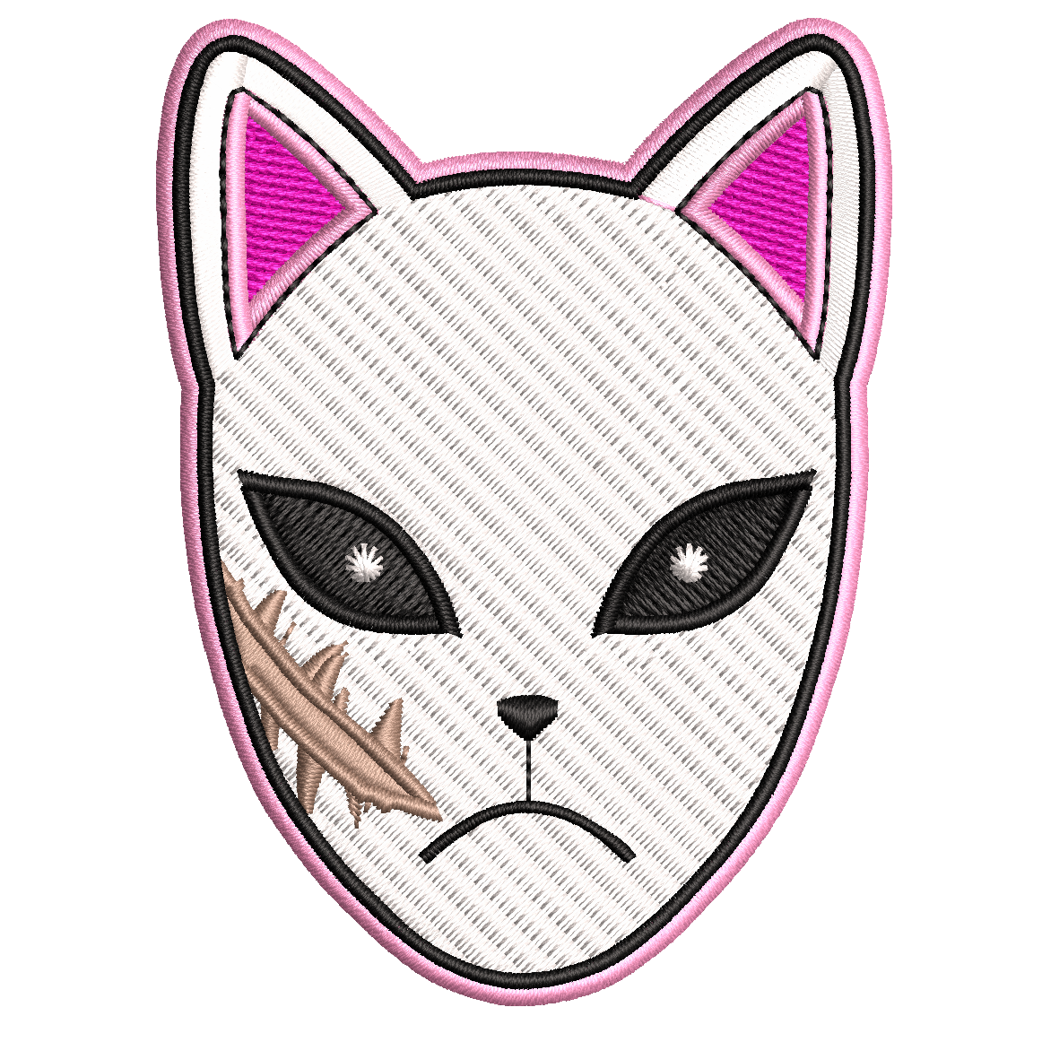 Parche Bordado mascara DEMON SLAYER