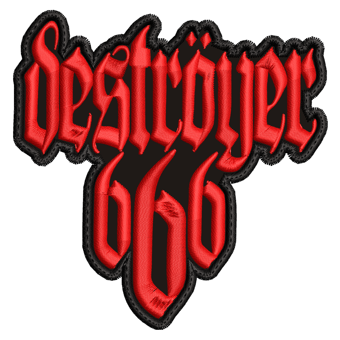 Parche Bordado DESTROYER 666 Metal