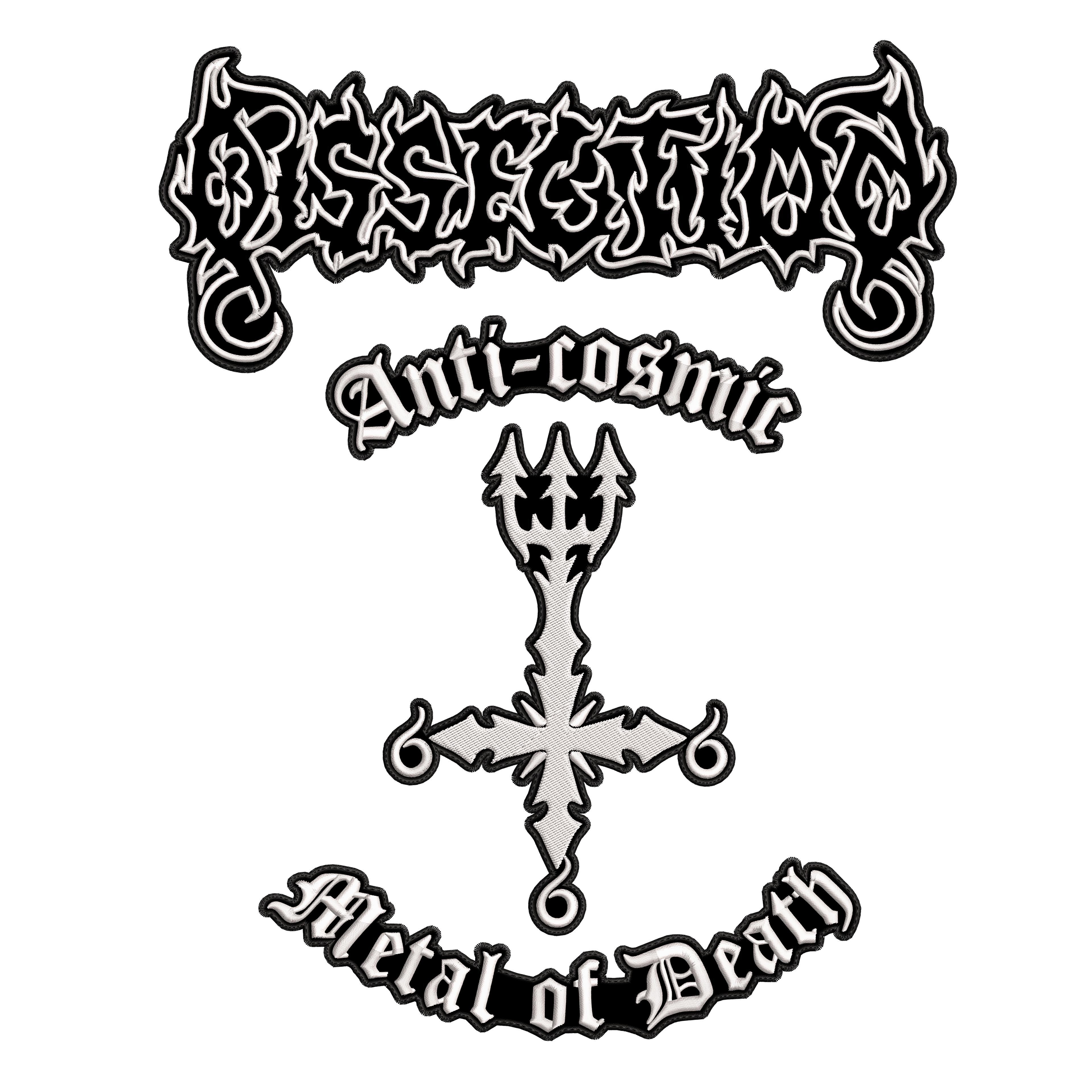 Espaldera Bordada conjunto DISSECTION Black Metal
