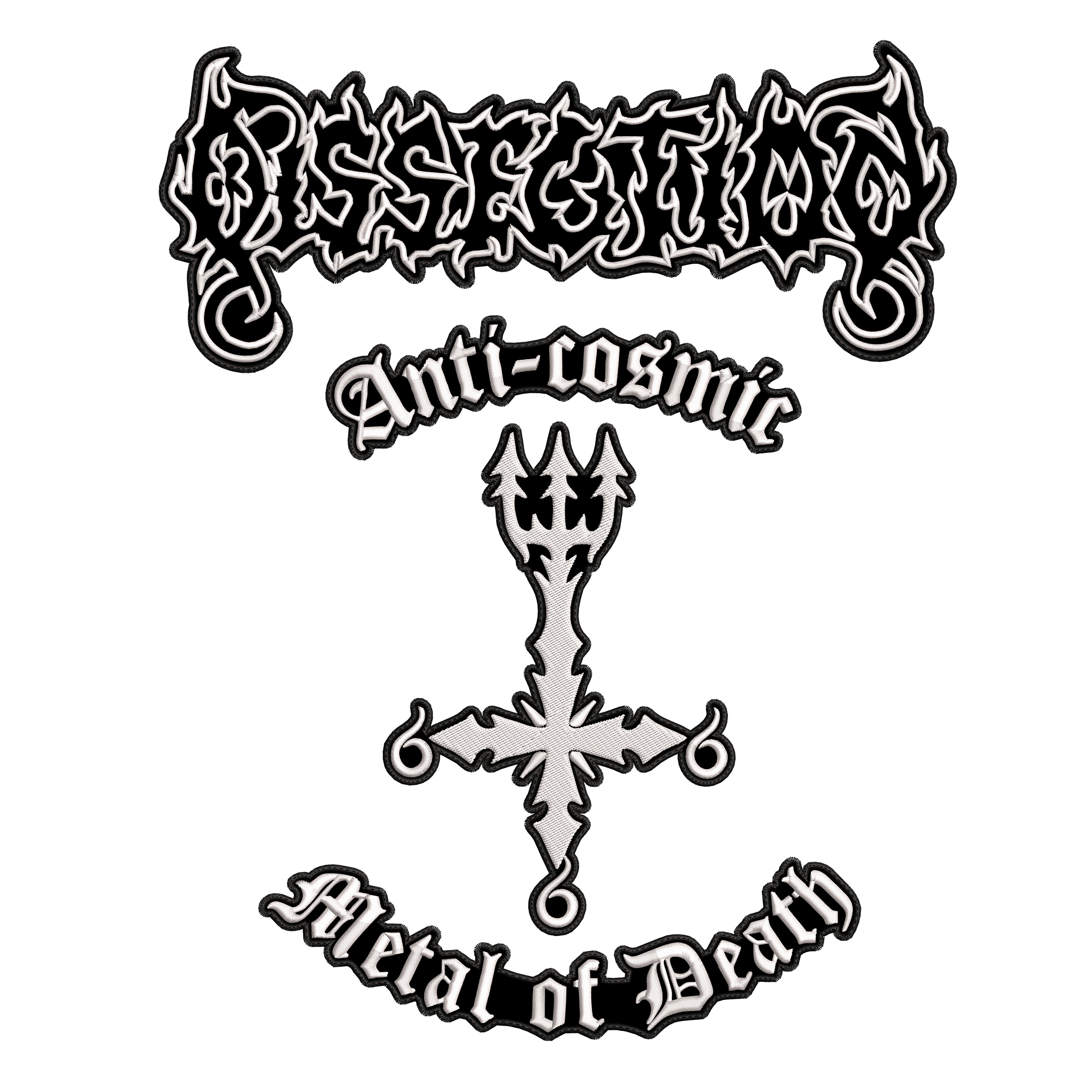 Espaldera Bordada conjunto DISSECTION Black Metal