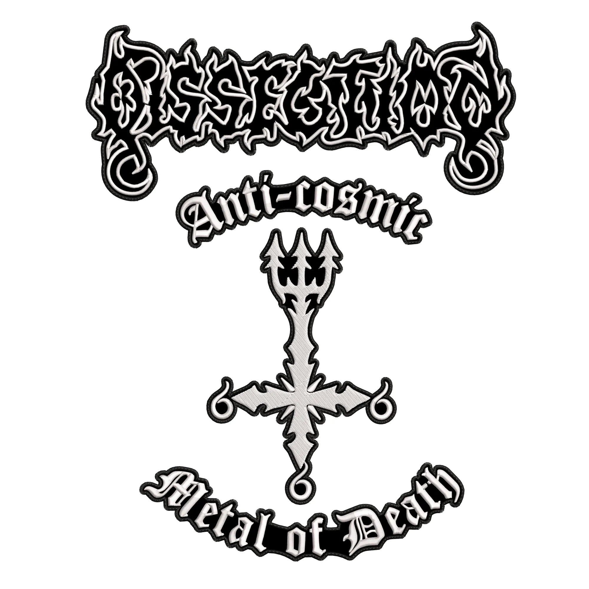 Espaldera Bordada conjunto DISSECTION Black Metal