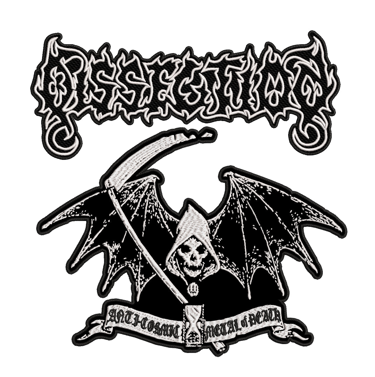 Espaldera Bordada conjunto DISSECTION Black Metal