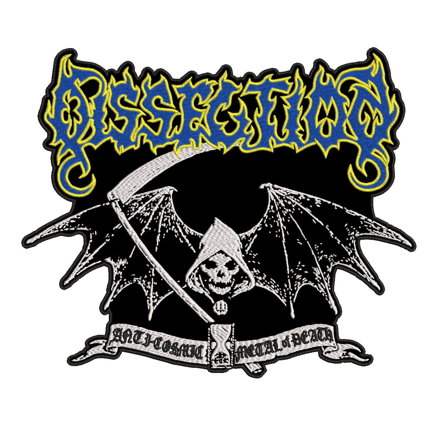 Espaldera Bordada Anti-Cosmic Metal of Death DISSECTION Black Metal