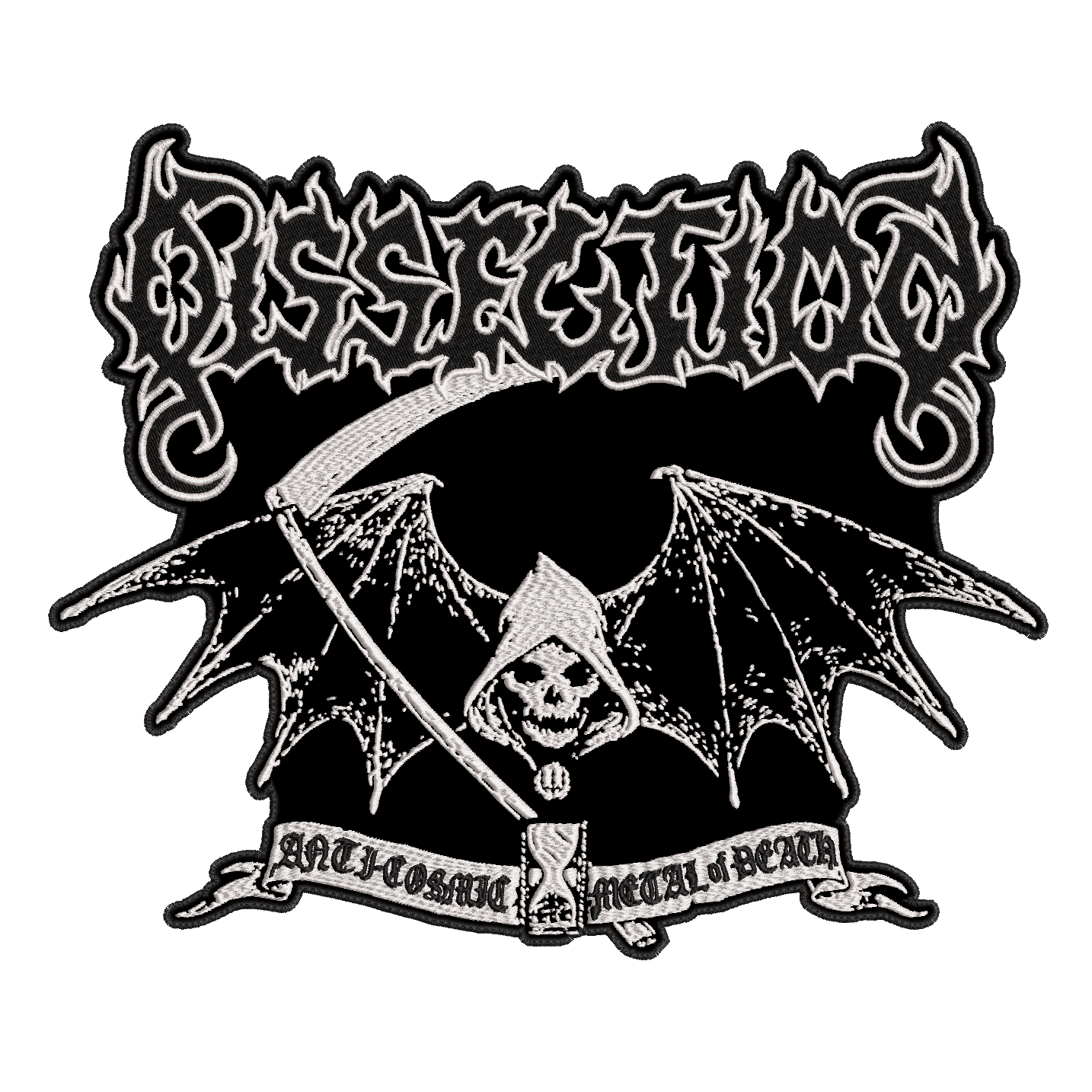 Espaldera Bordada Anti-Cosmic Metal of Death DISSECTION Black Metal