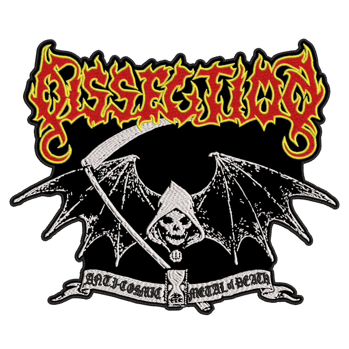 Espaldera Bordada Anti-Cosmic Metal of Death DISSECTION Black Metal