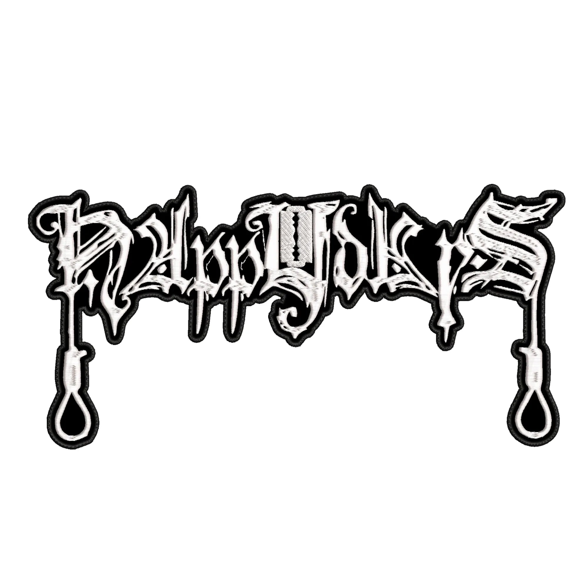 Espaldera Bordada HAPPY DAYS  Black Metal