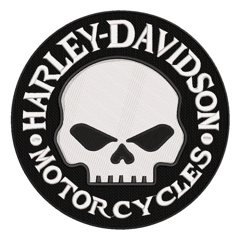 Espaldera Bordada HARLEY DAVIDSON circulo