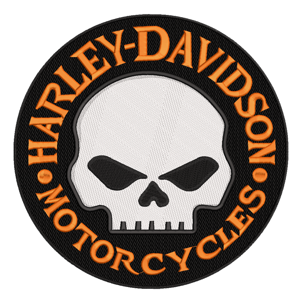 Espaldera Bordada HARLEY DAVIDSON circulo