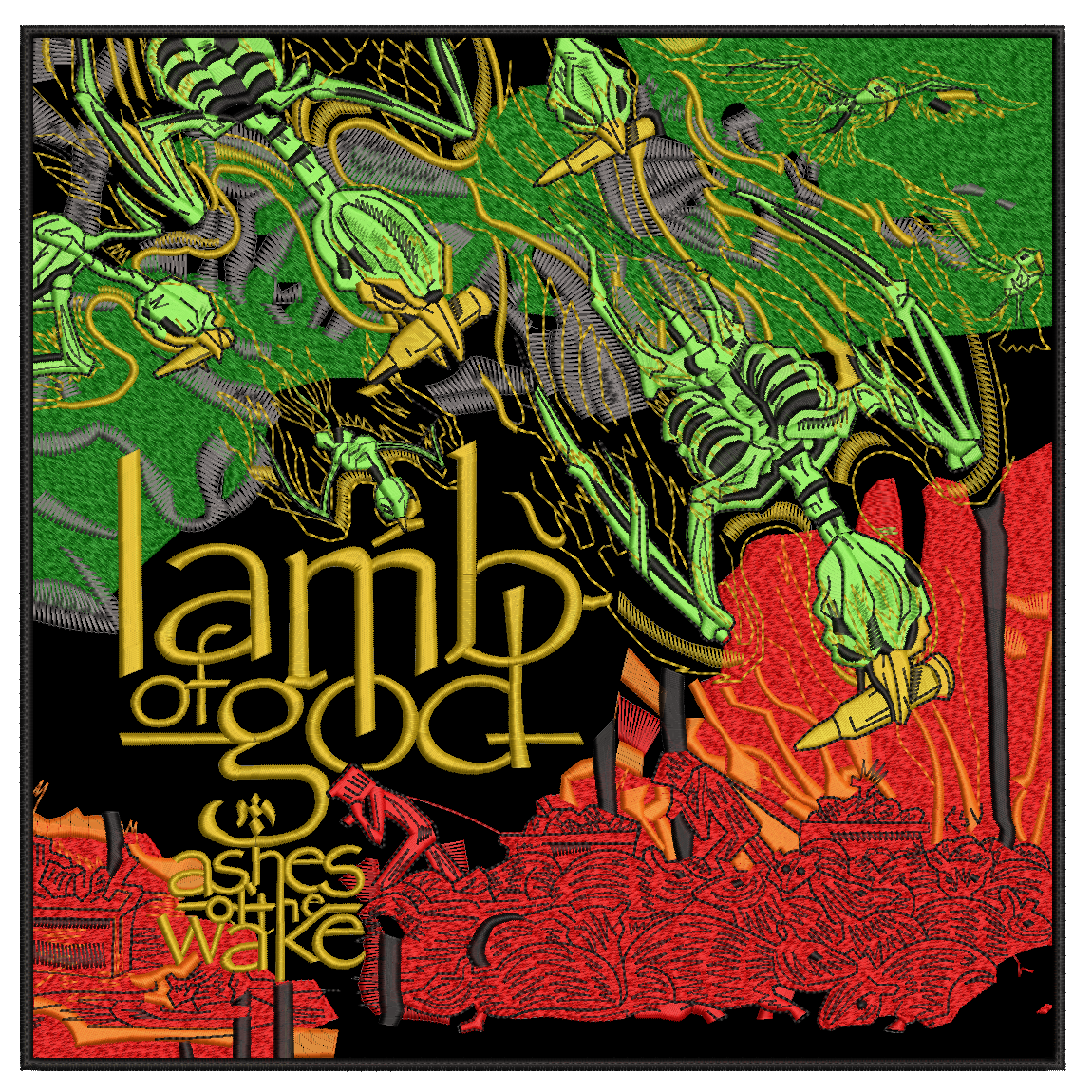 Espaldera Bordada LAMB OF GOD Heavy Metal