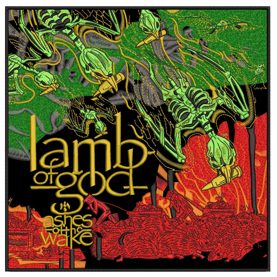 Espaldera Bordada LAMB OF GOD Heavy Metal