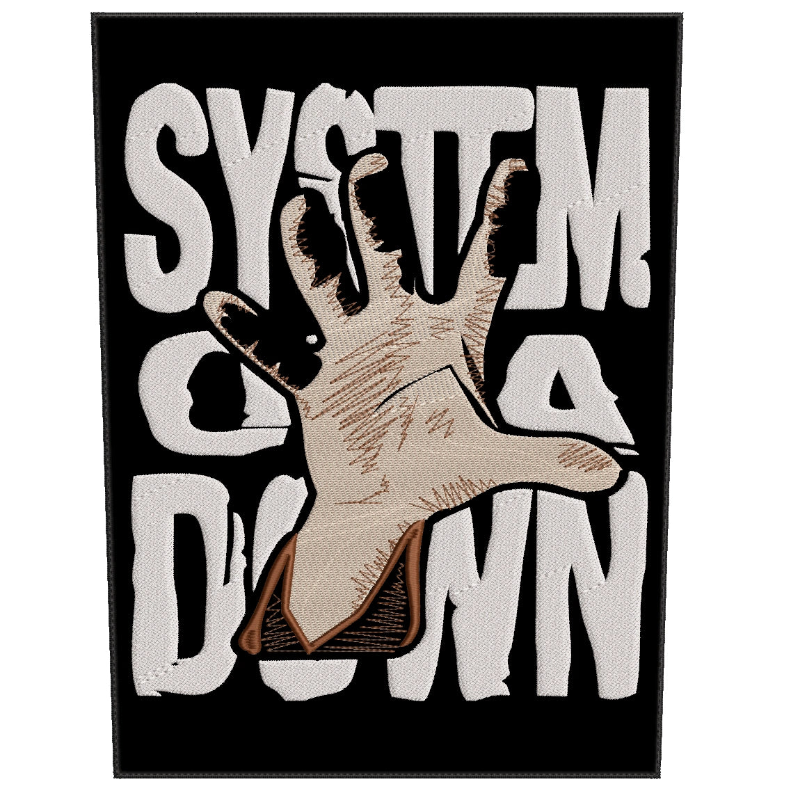 Espaldera Bordada SYSTEM OF A DOWN Metal Alternativo