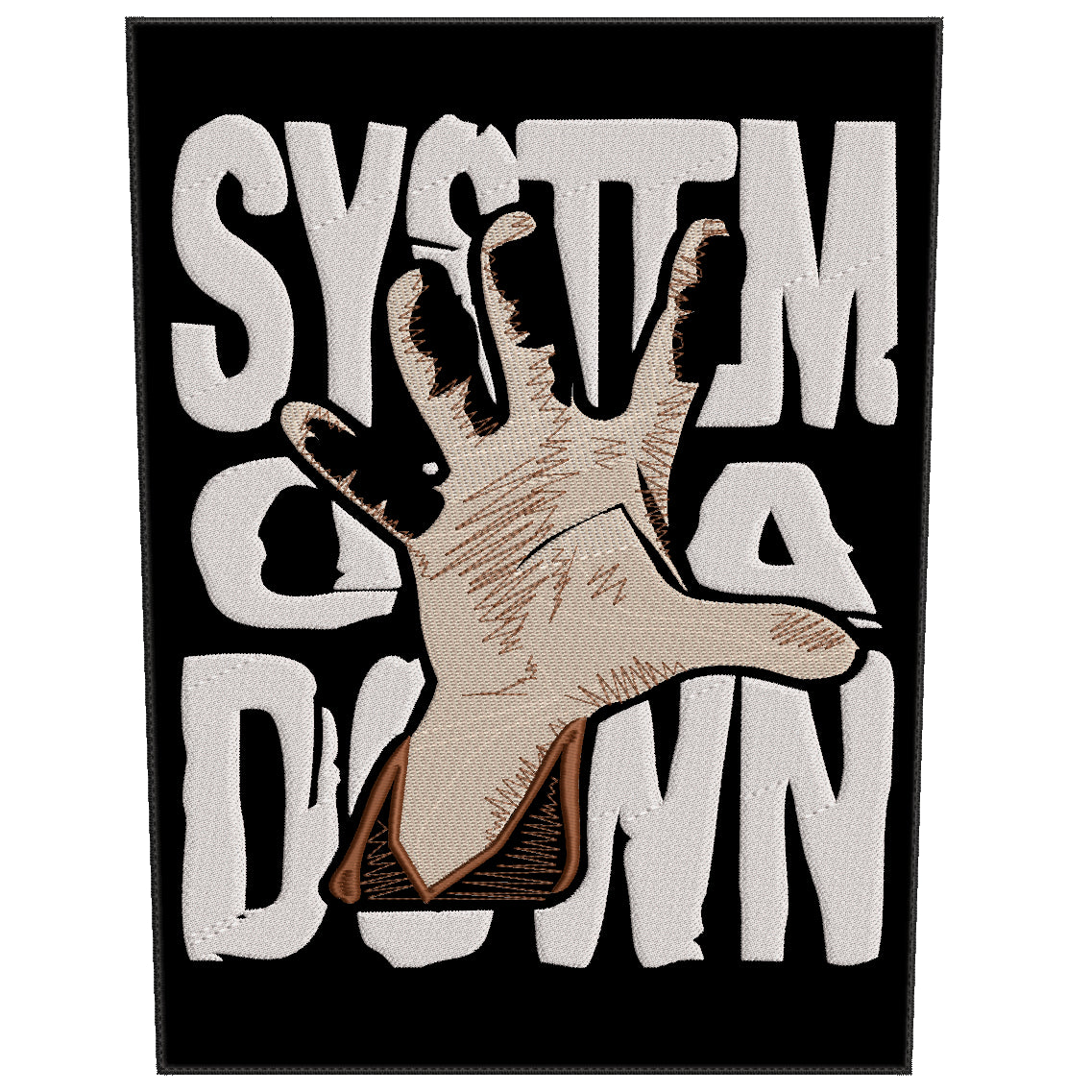 Espaldera Bordada SYSTEM OF A DOWN Metal Alternativo