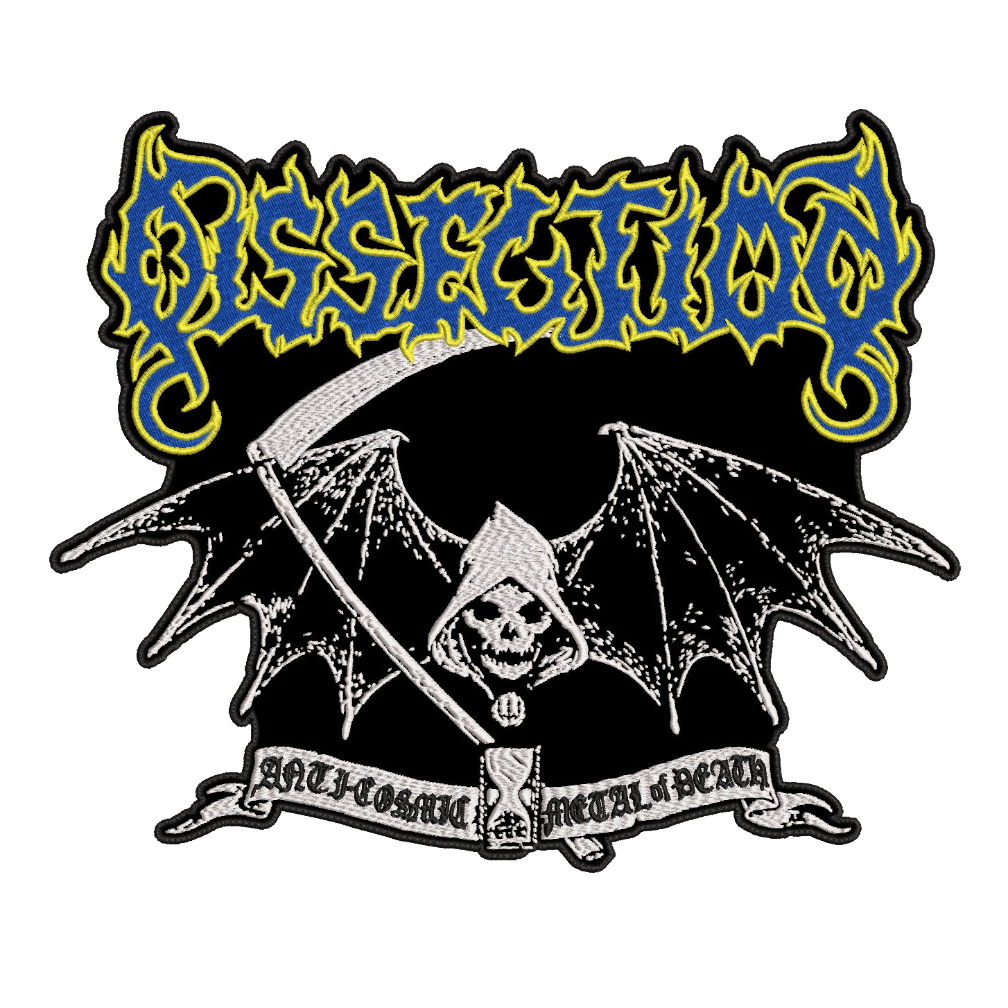 Espaldera Bordada Anti-Cosmic Metal of Death DISSECTION Black Metal