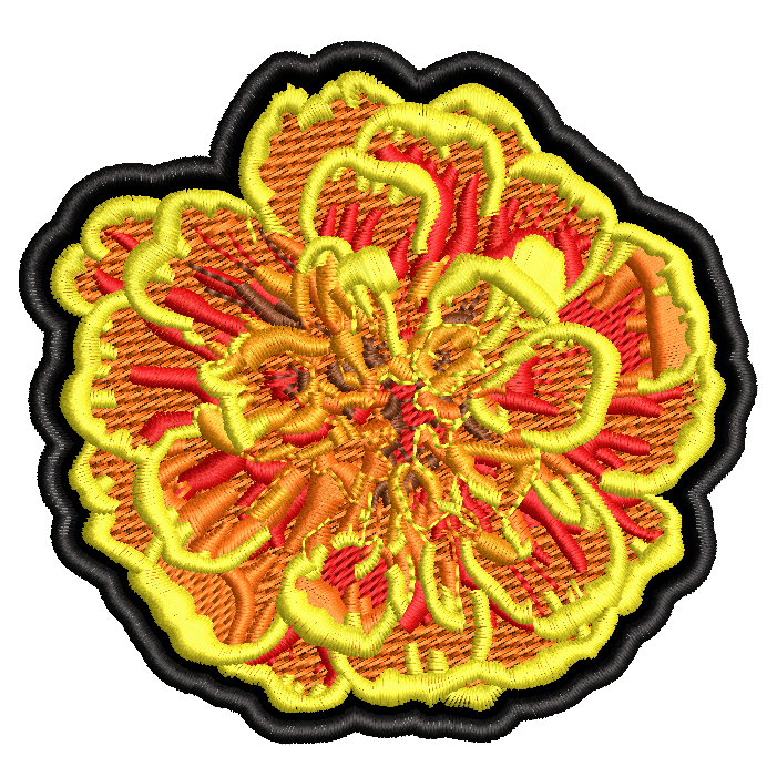 Parche Bordado FLOR DE CEMPASUCHIL