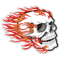 Espaldera Bordada FLAMING SKULL BIKER