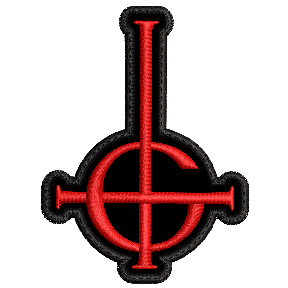 Parche Bordado cruz GHOST Heavy Metal