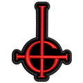 Parche Bordado cruz GHOST Heavy Metal