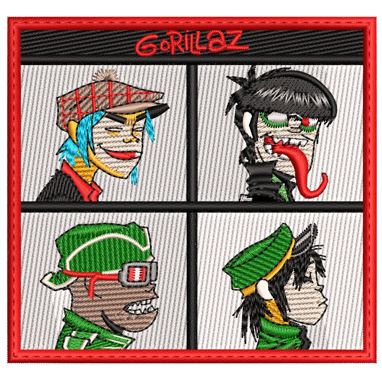 Parche Bordado GORILLAZ Rock Alternativo
