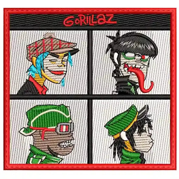 Parche Bordado GORILLAZ Rock Alternativo