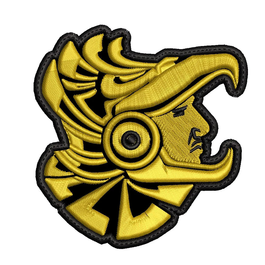 Parche Bordado GUERRERO AZTECA DORADO