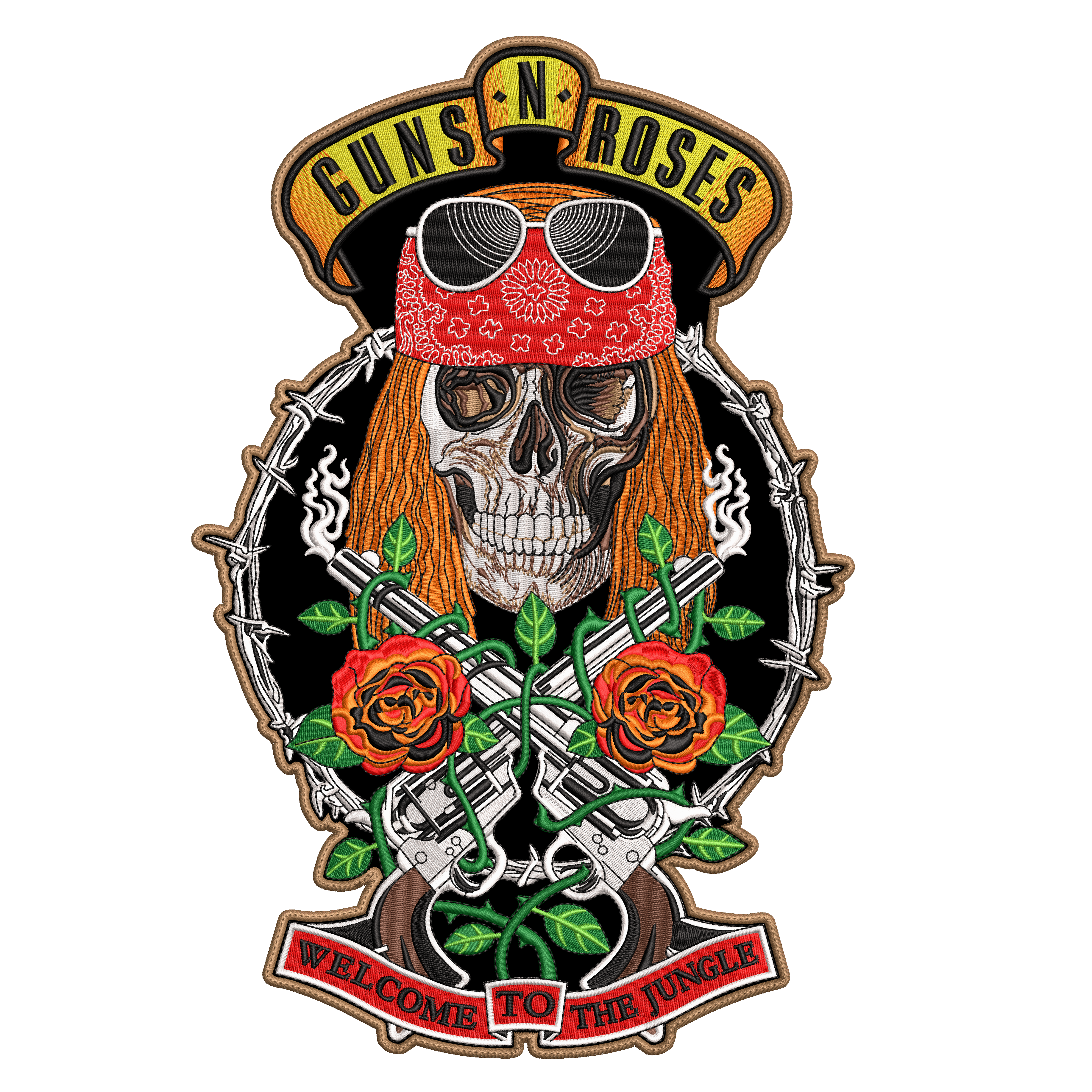 Espaldera Bordada GUNS N ROSES Hard Rock