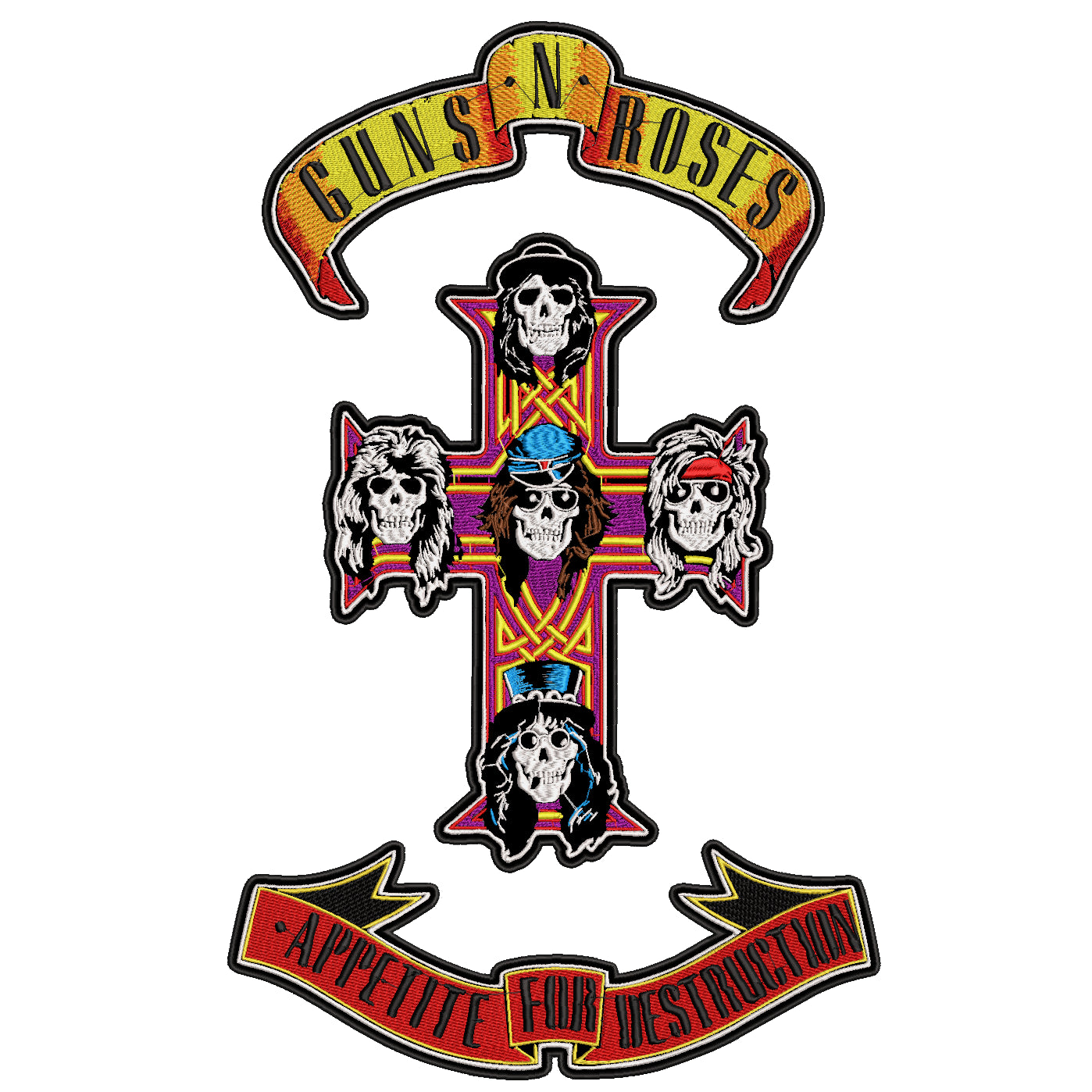 Espladera Bordada conjunto GUNS N ROSES