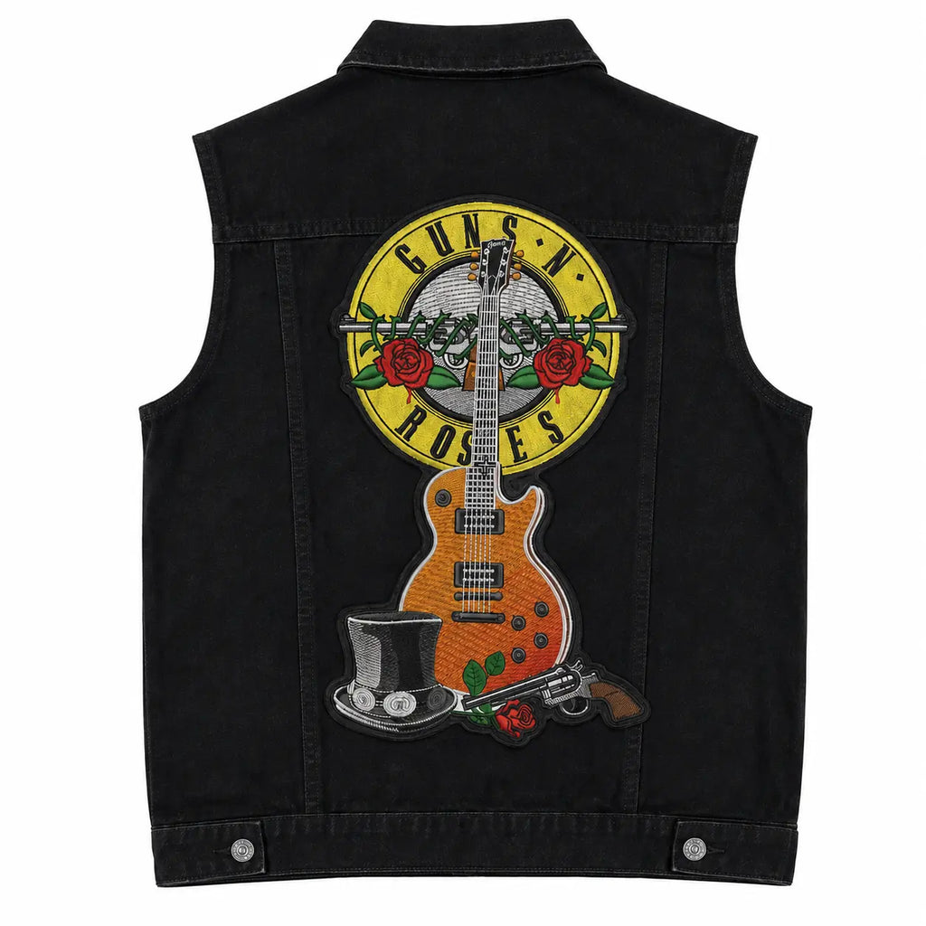 Chaleco de Mezclilla más Espaldera GUNS N ROSES Hard Rock