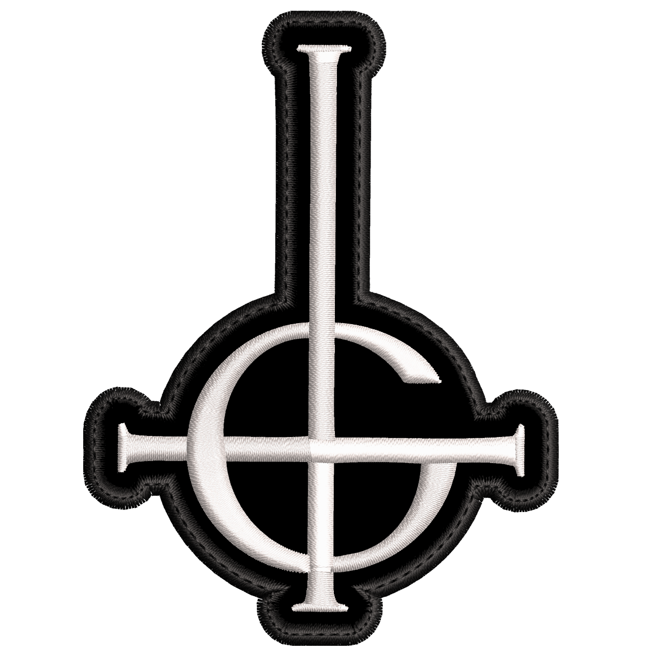 Parche Bordado cruz GHOST Heavy Metal