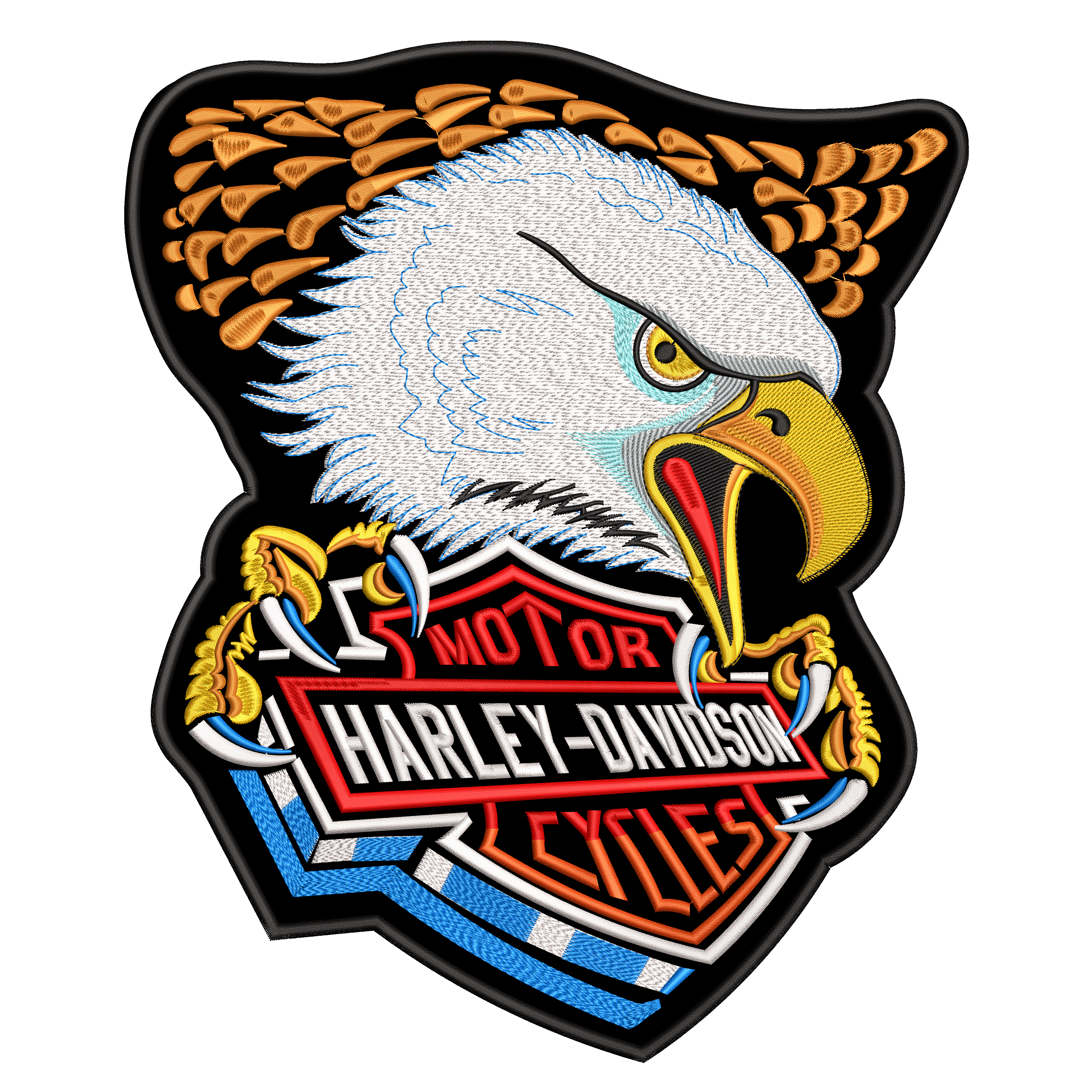 Espaldera Bordada HARLEY DAVIDSON águila