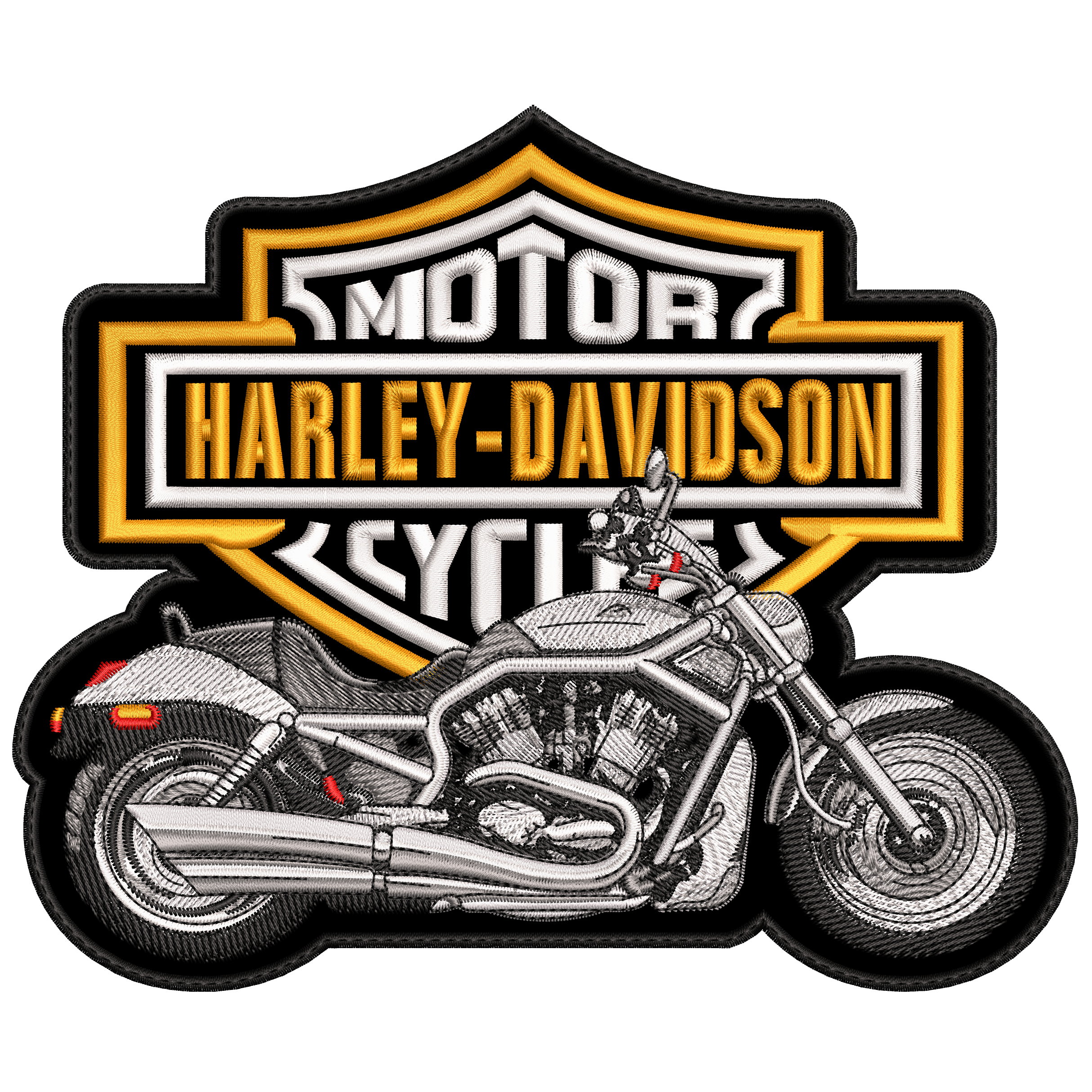 Espaldera Bordada HARLEY DAVIDSON escudo