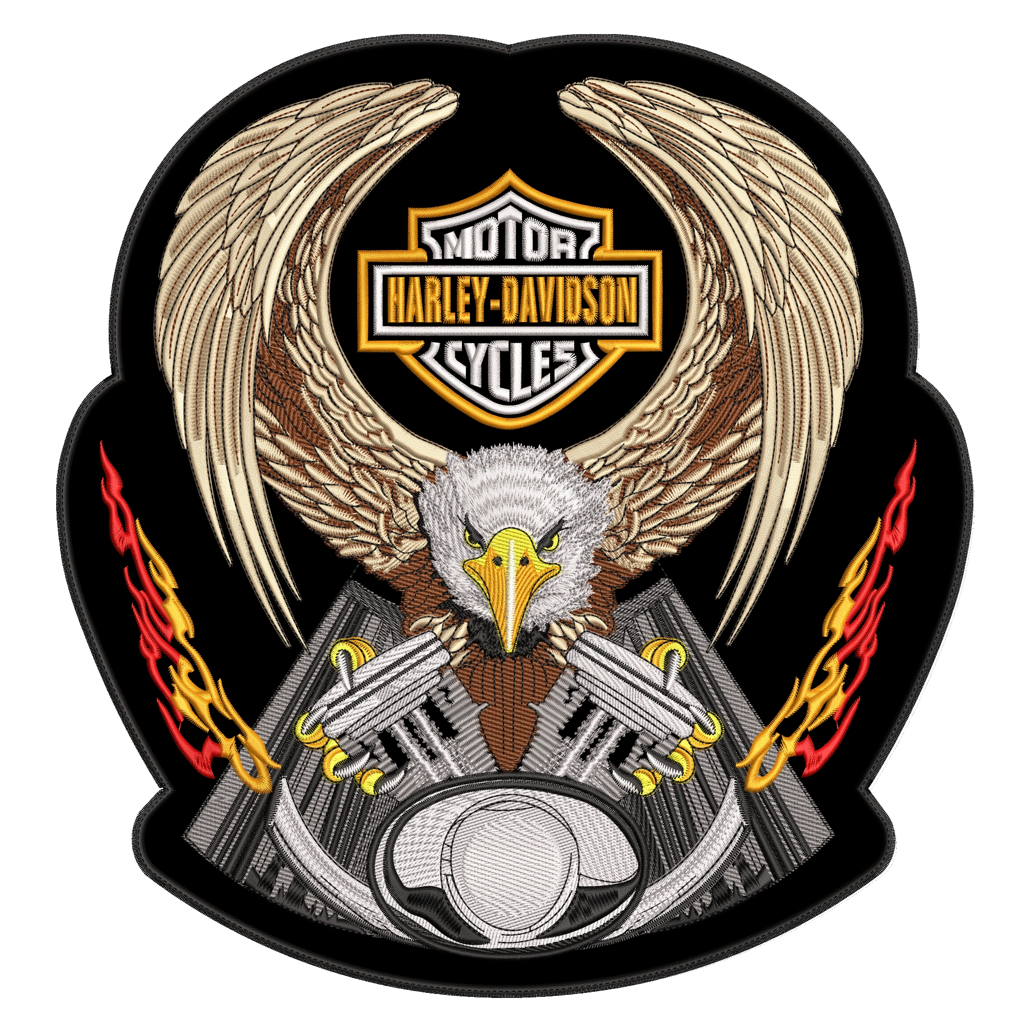 Espaldera Bordada HARLEY DAVIDSON águila