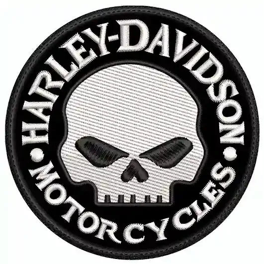 Espaldera Bordada HARLEY DAVIDSON circulo