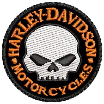 Espaldera Bordada HARLEY DAVIDSON circulo